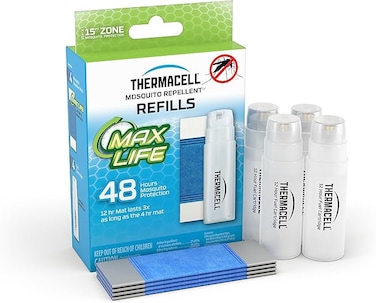 Thermacell Mosquito Repellent Refills; Compatible with Any Fuel-Powered Repeller; Highly Effective, Long Lasting, No Spray, No Scent, No Mess; 15 Foot Zone of Mosquito Protection