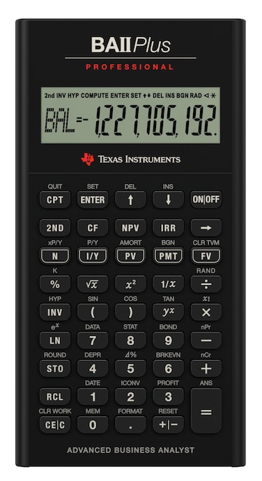 Texas Instruments BA II Plus Professional Calculator   Prompt 10-Digit Display   with IRR &amp; NPV for Cash Flow Analysis   Numerical Analytics