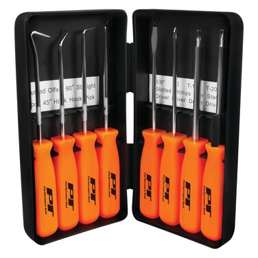 Performance Tool W941 8-Piece Specialty Pick/Driver Set, Precision Pick &amp; Hook Set with Scraper
