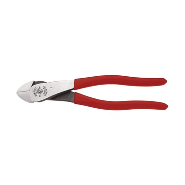Klein Tools D238-8 Pliers, Diagonal Cutting Pliers with Angled Head, Short Jaws and High-Leverage Design, 8-Inch