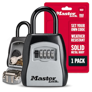 Master Lock 5400D Set Your Own Combination Portable Lock Box, 5 Key Capacity, Black