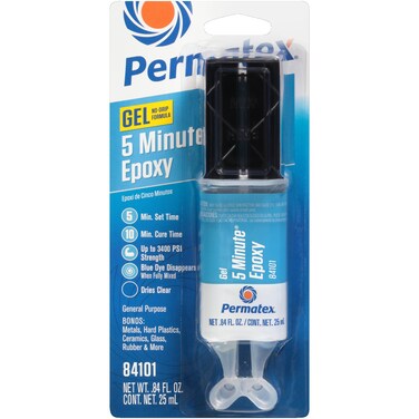 Permatex 84101 PermaPoxy 5 Minute General Purpose Epoxy, 0.84 oz,(Package May Vary)