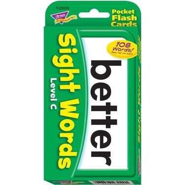 Trend Enterprises Sight Words Level C Pocket Flash Cards