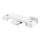 Prime-Line F 2590 Sash Lock for Vertical and Horizontal Sliding Windows &ndash; Replace Broken Sash Locks for Additional Home Security, 2-1/4&rdquo; Mounting Hole Centers, White Diecast (Single Pack)