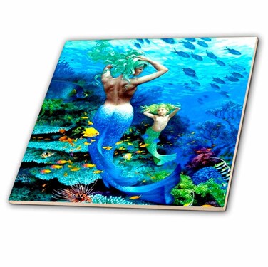 3dRose Mermaid-Ceramic Tile, 6-inch (ct_839_2)