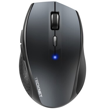 TECKNET Bluetooth Mouse, 4800 DPI Wireless Mouse, 2-Year Battery 6 Adjustable DPI, 6 Buttons Compatible with Laptop/Windows/Computer - Dark Grey
