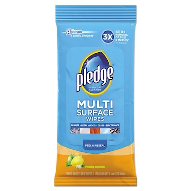 Pledge Multi Surface Everyday Wipes, 25 each