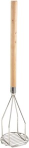 Winco Round Potato Masher, 5-Inch,Silver,Medium