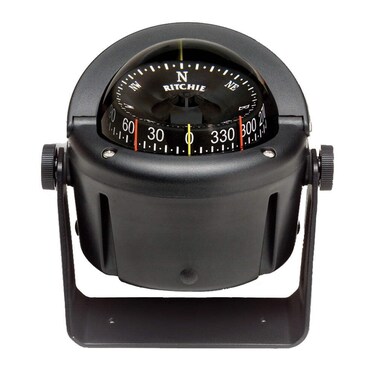 RitchieRitchie Navigation HB-741 Helmsman Bracket Mount Compass - CombiDial, Black with Black Dial