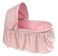 Badger Basket Folding Doll Cradle with Hood &amp; Bedding - Pink/Rosebud