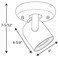 Progress Lighting P6144-174 1-Light Round Back Ceiling Mount Directional, Urban Bronze