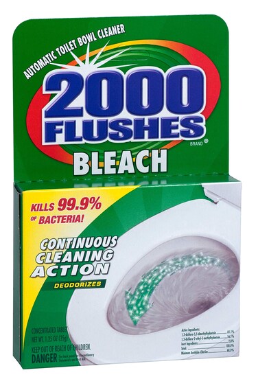 2000 Flushes Blue Plus Bleach Automatic Toilet Bowl Cleaner, 3.5 OZ