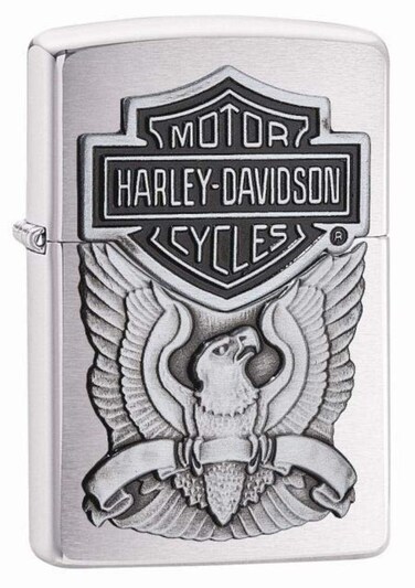 Zippo 200HDH284 Harley Davidson Windproof Lighter, Silver