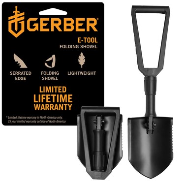 Gerber Gear 05942 E-Tool, Spade No Sheath,Black
