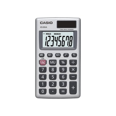 Casio HS-8VA, Solar Powered Standard Function Calculator