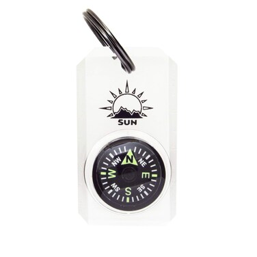 Sun Company MiniComp - Zipperpull Mini Compass With Split Ring   Easy-to-Read Compass for Jacket, Parka, or Pack