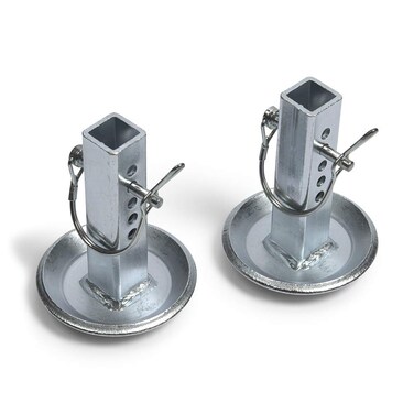 WARN 80475 Snow Plow Blade Protector: Skid Shoe with Square Shaft and Adjustable Pin Placement Lock, 1 Pair
