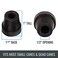 DMI Durable Replacement Quad Cane Tips, Extra Stability, No-Slip Grip, 1/2 Inch