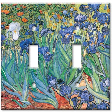 Art Plates (Double Toggle) - - Van Gogh: Irises Switch Plate - Double Toggle