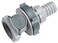 Colder CPC () HFCD16812 Valved Bulkhead Panel Mount Hose Barb, PP, 3/8" Flow Size, 1/2" ID