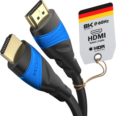 KabelDirekt &ndash; 8K &amp; 4K HDMI Cable &ndash; 2m &ndash; German Flexcore Technology