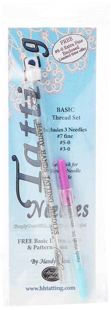 Handy Hands 3-Piece Tatting Needles Set for Thread,Gray