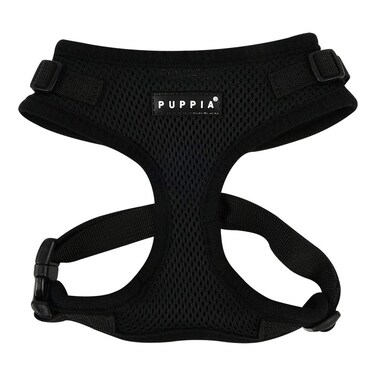 Puppia Authentic Ritefit Harness With Adjustable Neck, Black, Small