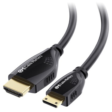 Cable Matters High Speed HDMI to Mini HDMI Cable (Mini HDMI to HDMI) 4K Resolution Ready 15 Feet