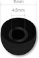 JustEarbuds 10 Pairs Medium Silicone Replacement Ear Buds Tips - Black