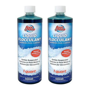 SpaChoice Pool Basics 2440PB-02 Drop Down Liquid Flocculent for Swimming Pools (2 Pack), 1 quart
