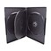 maxtek 10 Pack Maxtek Standard 14mm Black Quad 4 Disc DVD Cases with Double Sided Flip Tray and Outter Clear Sleeve