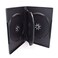 maxtek 10 Pack Maxtek Standard 14mm Black Quad 4 Disc DVD Cases with Double Sided Flip Tray and Outter Clear Sleeve