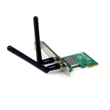 StarTech PCI Express Wireless N Adapter - 300 Mbps PCIe 802.11 b/g/n Network Adapter Card, 2T2R 2.2 dBi - PCIe Wireless Desktop Card