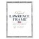 Lawrence Frames Bamboo Design Metal Frame, 5x7, Silver
