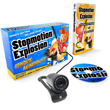 Stopmotion Explosion Stop Motion Animation Kit Software with Full HD 1080P Camera and Book (Windows and OS X)