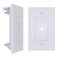 DATA COMM Electronics 45-0014-WH 1-Gang Cable Plate with Flexible Opening - White