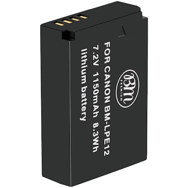 BM Premium LP-E12 Battery for Canon SX70 HS, Rebel SL1, EOS-M, EOS M2, EOS M10, EOS M50, EOS M100 Mirrorless Digital Camera