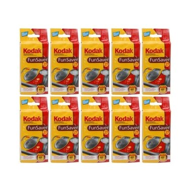 Kodak Fun Saver Single Use Camera (10-Pack) Bundle (10 Items)