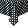 Unique Polka Dot Plastic Tablecloth, 108" x 54", Black