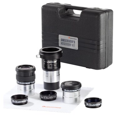 Celestron 1.25-inch Observers Accessory Kit, Black