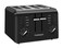 Cuisinart 4 CPT-142BK 4-Slice Compact Plastic Toaster, Black