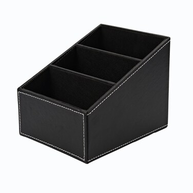 I-MART I-Mart PU Leather Remote control/controller TV Guide/mail/CD organizer/caddy/holder with (Black)