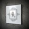 3dRose Initial Letter R Monogram Black White Typography 4 Inch Ceramic Tile