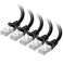 Cable Matters 5-Pack Snagless Cat 6a Cat6a (SSTP SFTP) Shielded Ethernet Cable in Black 10 ft