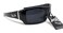 Locs Men's Rectangular Hardcore Wrap Sunglasses - 9054 Series