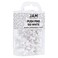 JAM PAPER Colourful Push Pins - White Pushpins - 100/Pack