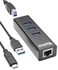 Plugable USB 3.0 Portable Hub with Ethernet - 3 port USB 3.0 Bus Powered Hub with Gigabit Ethernet Compatible With Windows, MacBook, Linux, Chrome OS (Includes Cables for USB C and USB 3.0 Systems)