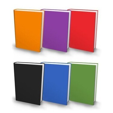 Book Sox The Original : Stretchable Jumbo Fabric Book Cover - 6 Solid Print Pack