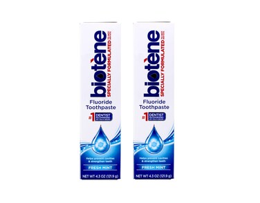 biot&egrave;ne Dry Mouth Fluoride Toothpaste Fresh Mint Original 4.3 Oz. (2 Pack)