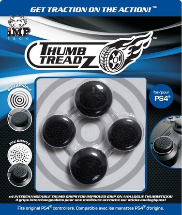 Snakebyte Trigger Treadz: Thumb Treadz (4 Pack) [Black] /PS4